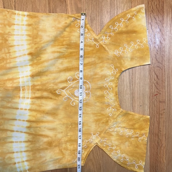 Boho tie dye long summer dress with embroidery - Picture 7 of 9